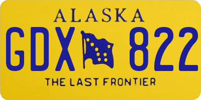 AK license plate GDX822