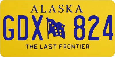 AK license plate GDX824