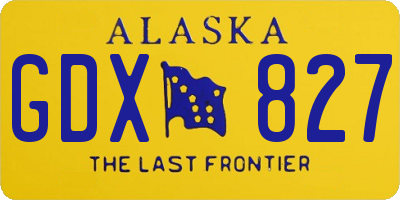 AK license plate GDX827