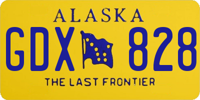 AK license plate GDX828
