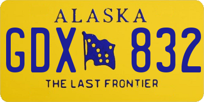 AK license plate GDX832