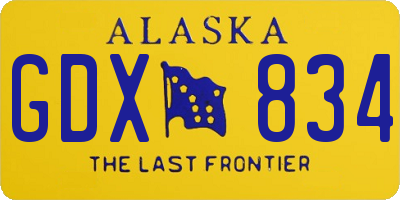 AK license plate GDX834