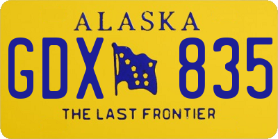 AK license plate GDX835