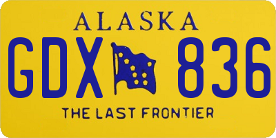 AK license plate GDX836