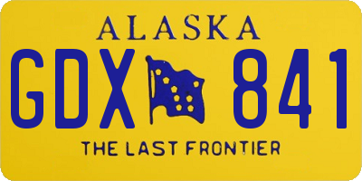 AK license plate GDX841