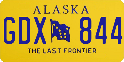 AK license plate GDX844
