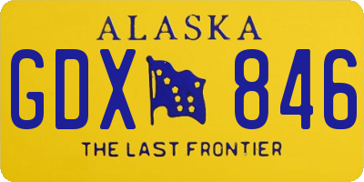 AK license plate GDX846