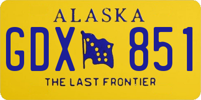 AK license plate GDX851
