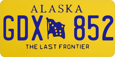 AK license plate GDX852