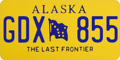 AK license plate GDX855