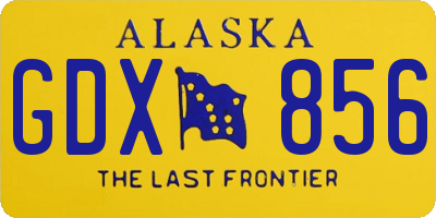 AK license plate GDX856