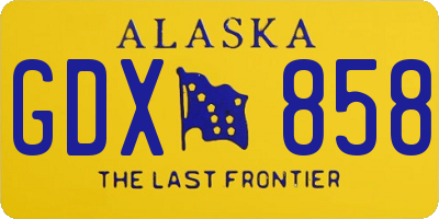 AK license plate GDX858