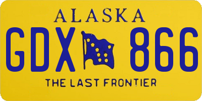 AK license plate GDX866