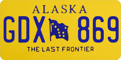 AK license plate GDX869