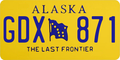 AK license plate GDX871