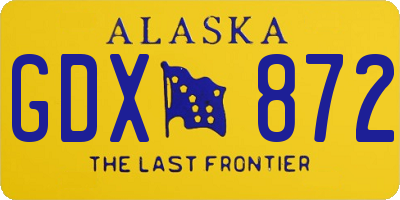 AK license plate GDX872