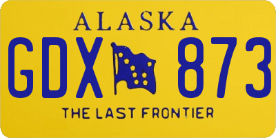 AK license plate GDX873