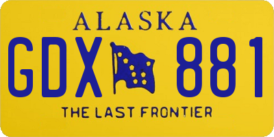 AK license plate GDX881