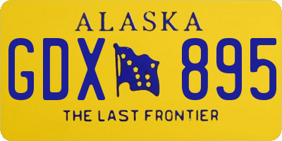 AK license plate GDX895