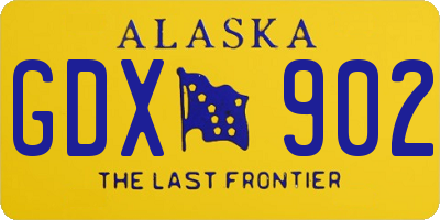 AK license plate GDX902