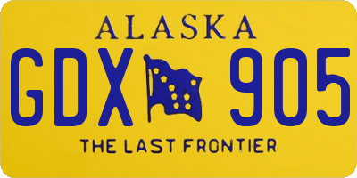 AK license plate GDX905