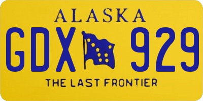 AK license plate GDX929