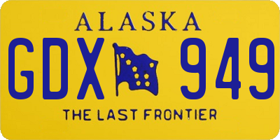AK license plate GDX949