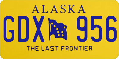 AK license plate GDX956
