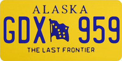 AK license plate GDX959