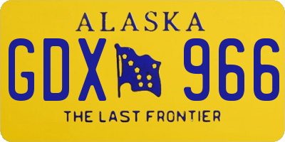 AK license plate GDX966
