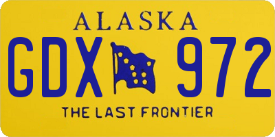 AK license plate GDX972