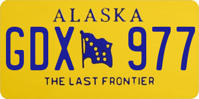 AK license plate GDX977