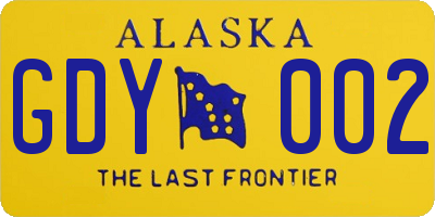 AK license plate GDY002