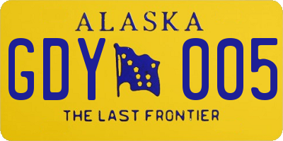 AK license plate GDY005