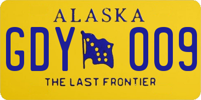 AK license plate GDY009