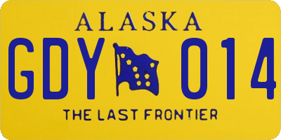 AK license plate GDY014