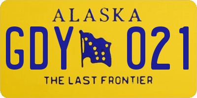 AK license plate GDY021