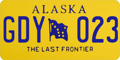 AK license plate GDY023