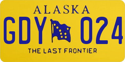 AK license plate GDY024