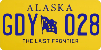 AK license plate GDY028