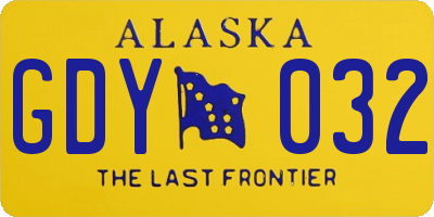 AK license plate GDY032