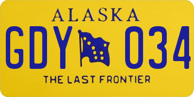 AK license plate GDY034