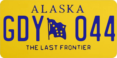 AK license plate GDY044
