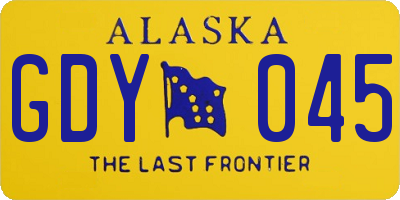 AK license plate GDY045