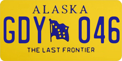 AK license plate GDY046