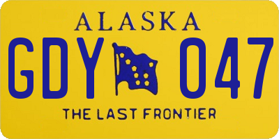 AK license plate GDY047