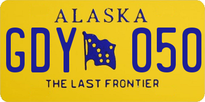 AK license plate GDY050