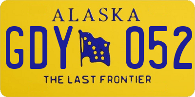 AK license plate GDY052