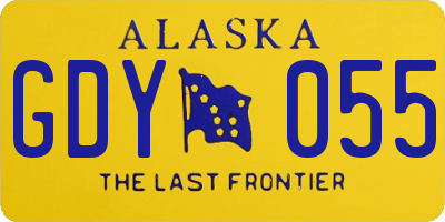 AK license plate GDY055