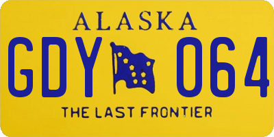 AK license plate GDY064